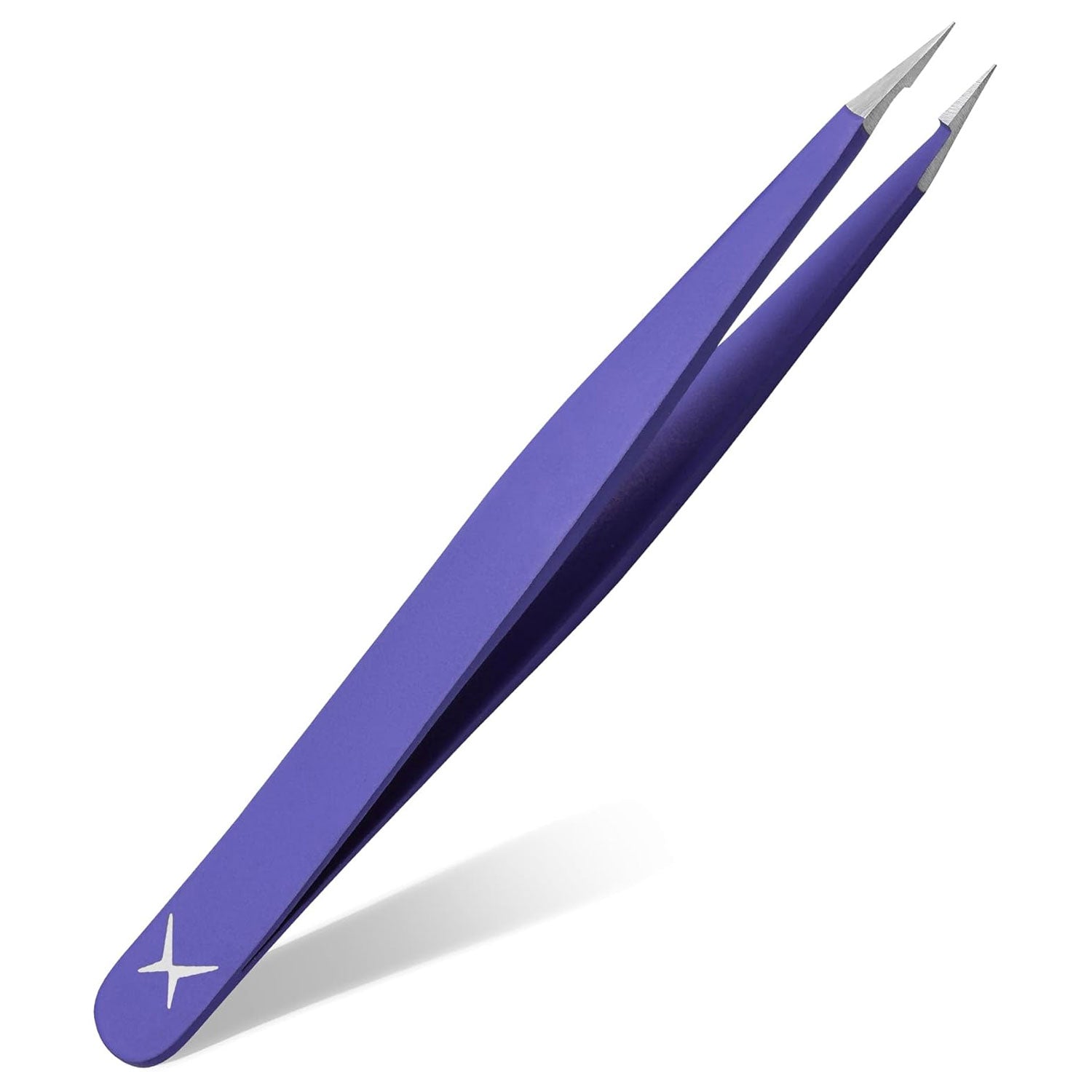Pointer Stainless Steel Tweezers Women & Men Precision Eyebrow Tweezers for Facial Hair, Fine Tip Strong Grip Professional Tweezer for Eyebrow Shaping, Ingrown Hair & Splinter Removal (Purple)