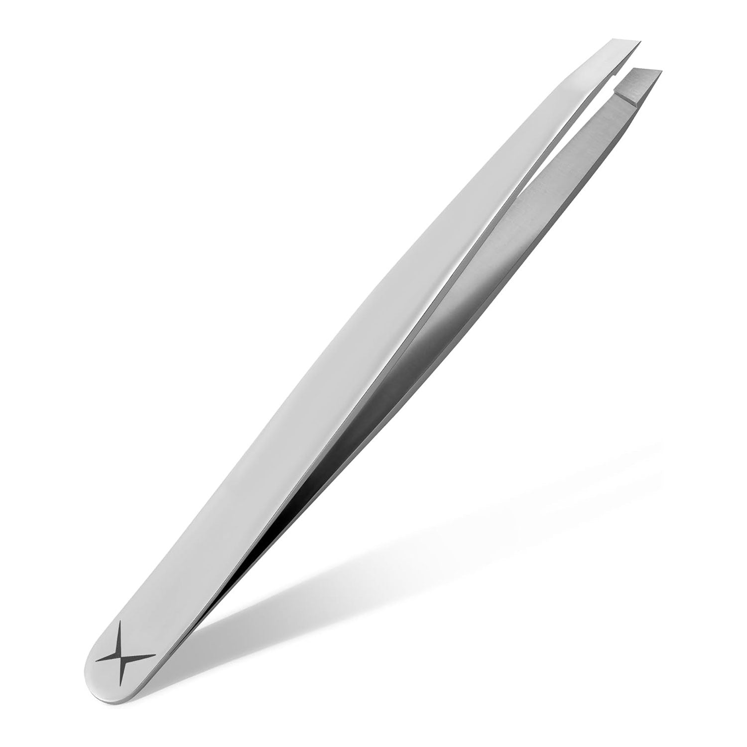 Professional Slant Tip Tweezers for Eyebrows – Premium Stainless Steel, Ultra-Precise Hand-Aligned Tips, Facial Hair & Ingrown Hair Removal