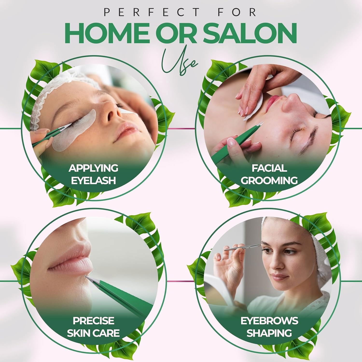 Pointer Stainless Steel Tweezers Women & Men Precision Eyebrow Tweezers for Facial Hair, Fine Tip Strong Grip Professional Tweezer for Shaping, Ingrown Hair & Splinter Removal (Matte Forest Green)