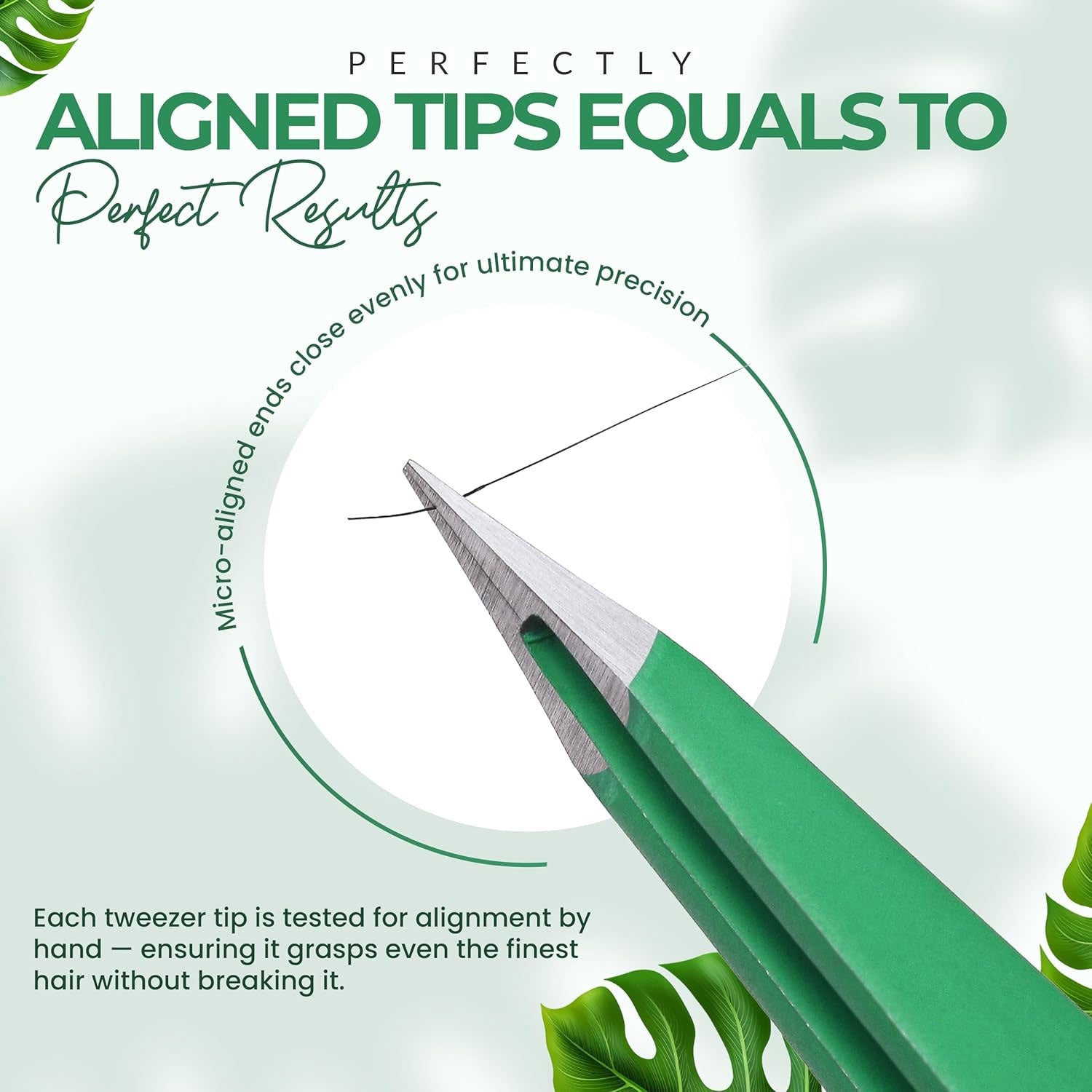 Pointer Stainless Steel Tweezers Women & Men Precision Eyebrow Tweezers for Facial Hair, Fine Tip Strong Grip Professional Tweezer for Shaping, Ingrown Hair & Splinter Removal (Matte Forest Green)