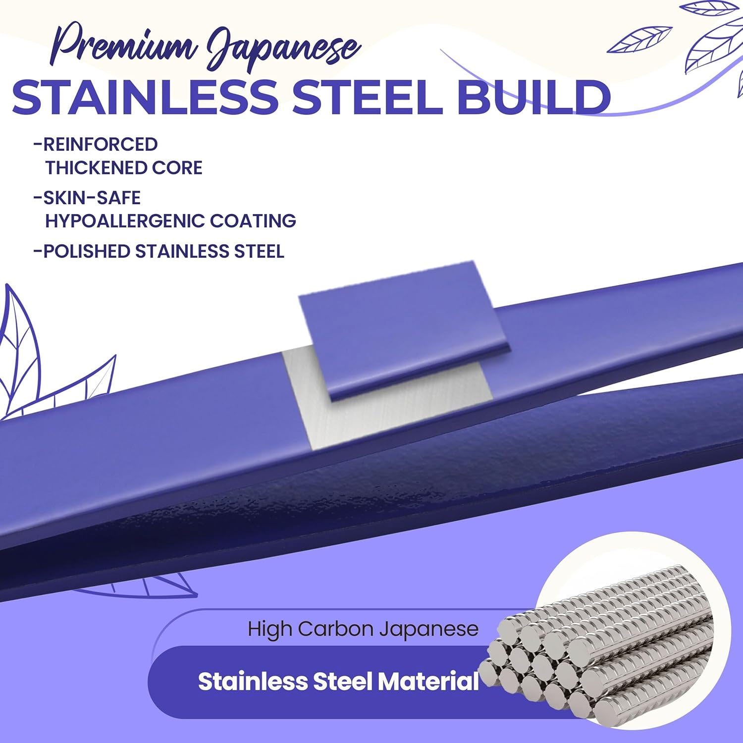 Professional Slant Tip Eyebrow Tweezers for Women & Men – Precision Hair Removal Tool – Stainless Steel Tweezers for Eyebrow Shaping, Facial Hair, Ingrown Hair & Splinter Removal