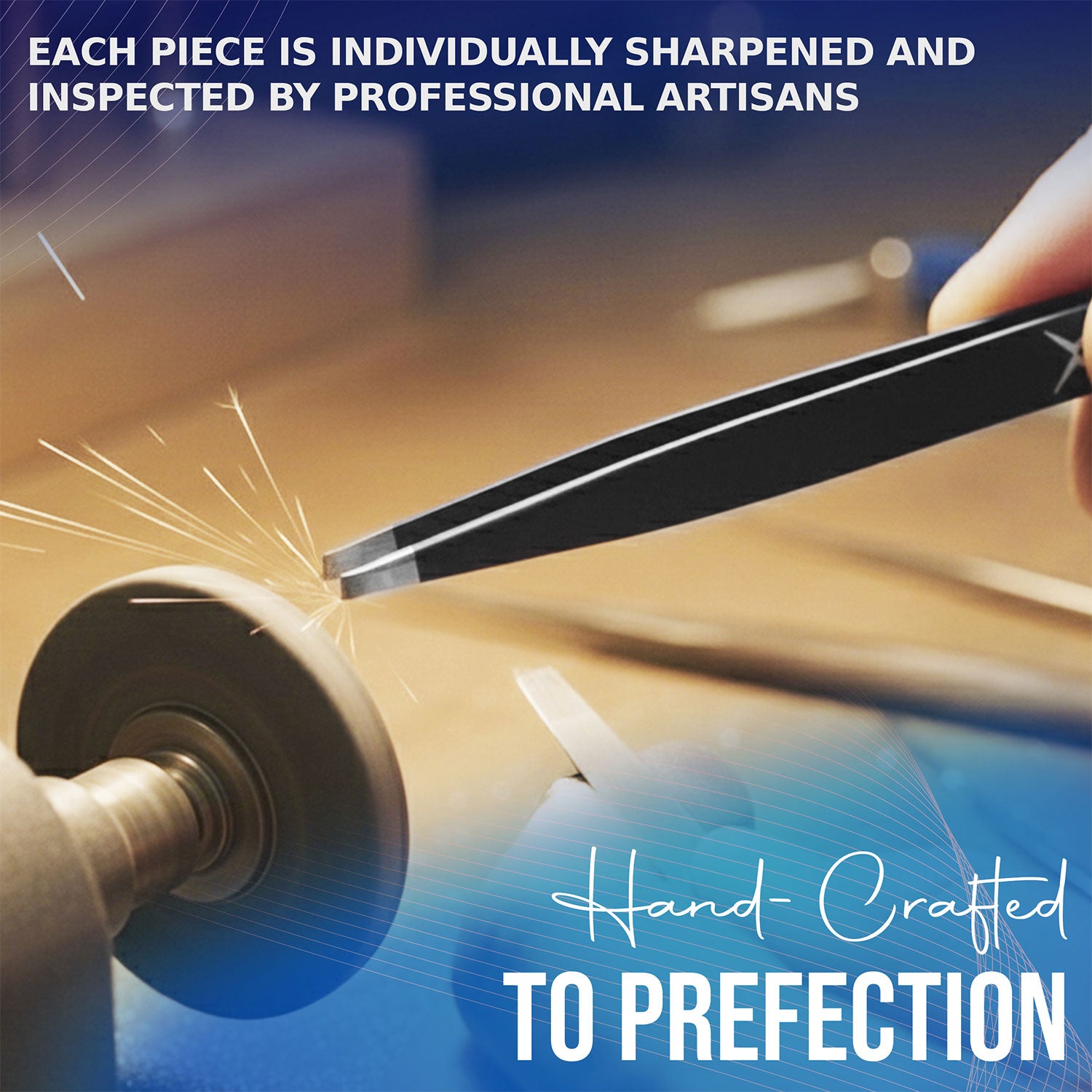 Professional Straight Stainless Steel Tweezers for Men & Women - Precision Eyebrow Facial Hair Removal with Strong Grip & Fine Point Tip (Black)