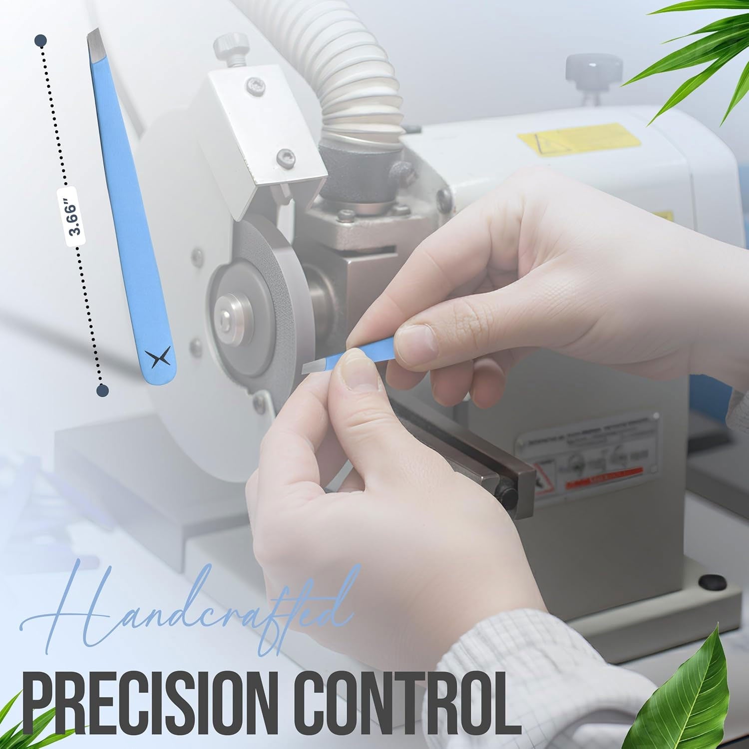 Professional Slant Tip Tweezers - Precision Stainless Steel Eyebrow Plucking Tool for Women and Men, Ingrown Hair Remover, Facial Hair Tweezers for Grooming