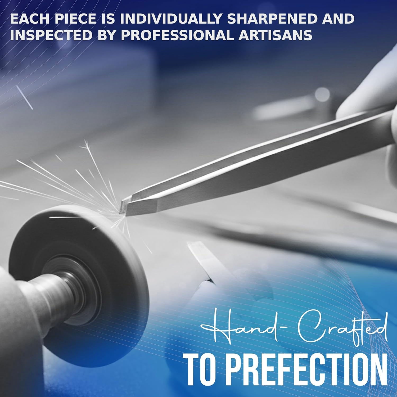 Professional Straight Stainless Steel Tweezers for Men & Women - Precision Eyebrow Facial Hair Removal with Strong Grip & Fine Point Tip (Smoky Silver)